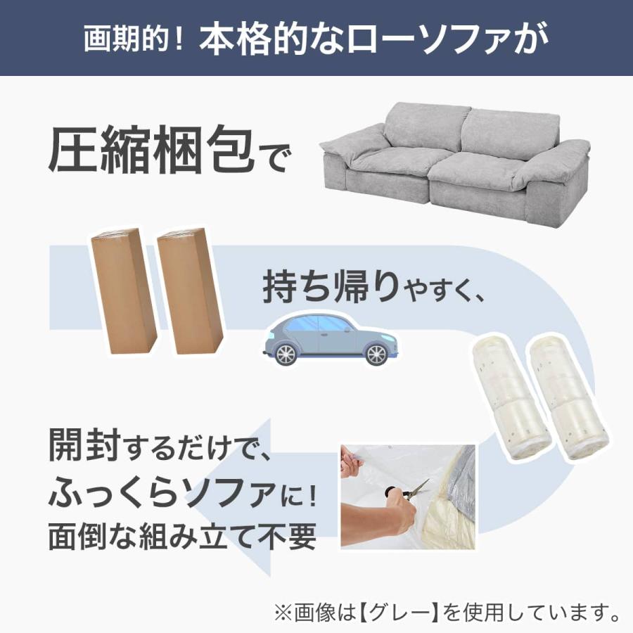 ニトリ（NITORI） 圧縮パッケージ 3人掛けソファ布張りタイプ(XL15 MO