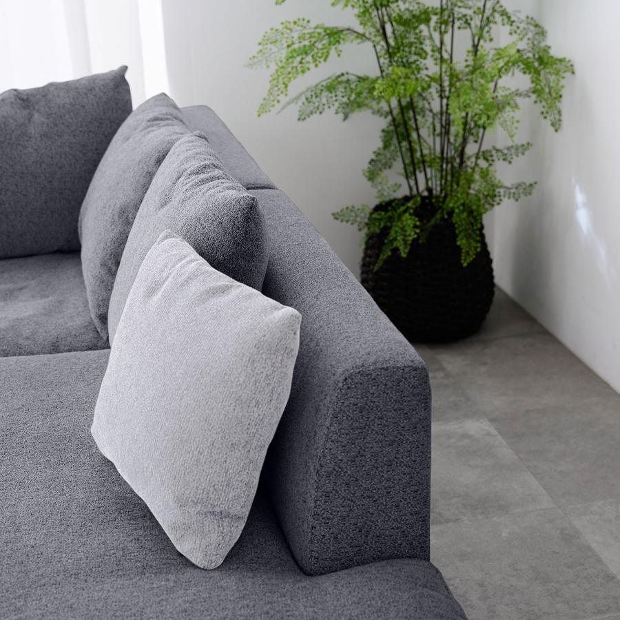 ニトリ（NITORI） カウチソファ右カウチ (FM ダークグレー) : ニトリ