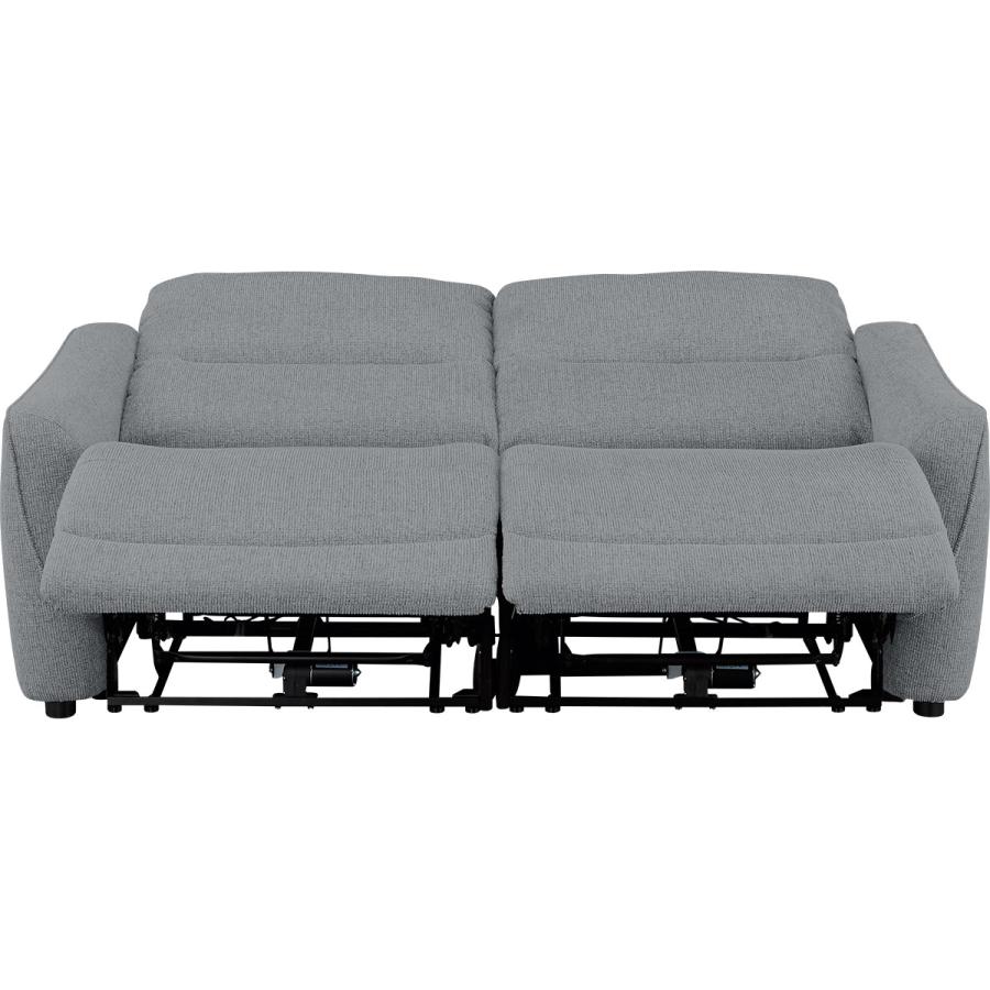 ニトリ（NITORI） 3人掛け布張り電動リクライニングソファ(HE02 DGY