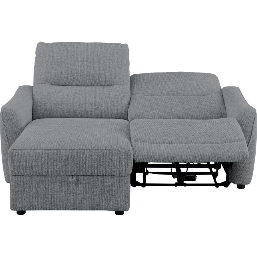 ニトリ（NITORI） 3人掛け布張り片側電動リクライニングカウチソファ