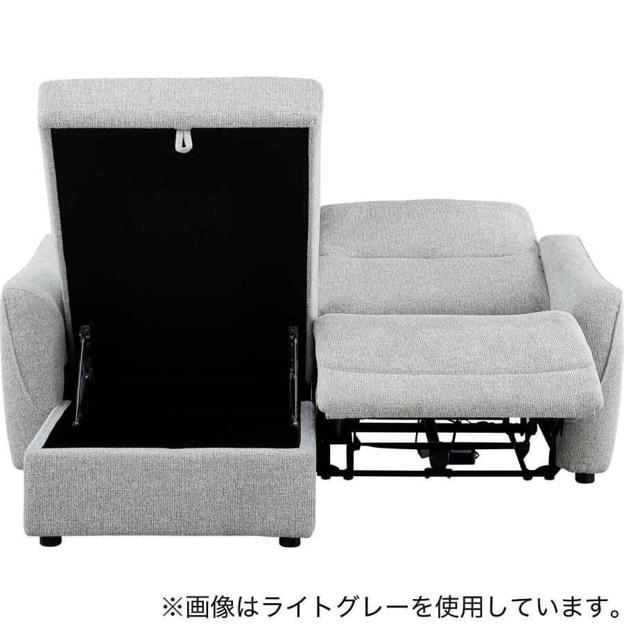 ニトリ（NITORI） 3人掛け布張り片側電動リクライニングカウチソファ 