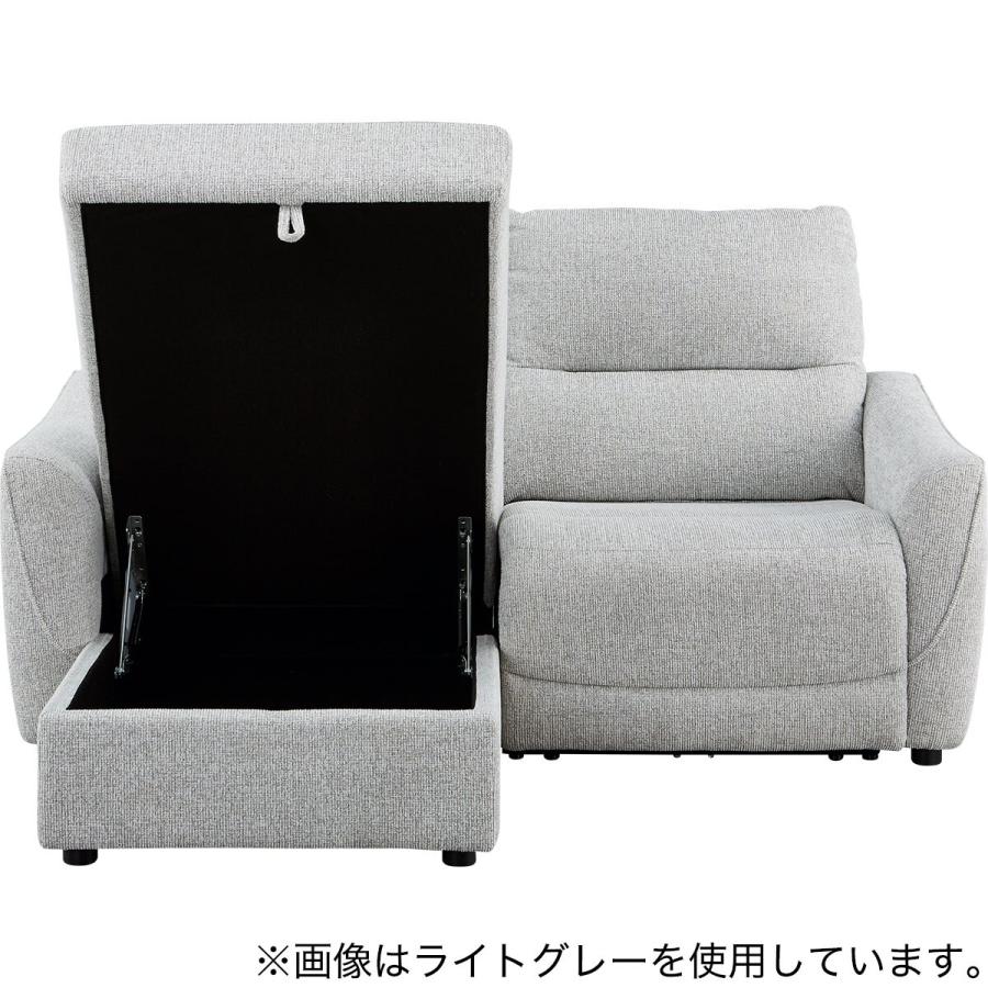 ニトリ（NITORI） 3人掛け片側電動リクライニングカウチソファ 布張り 