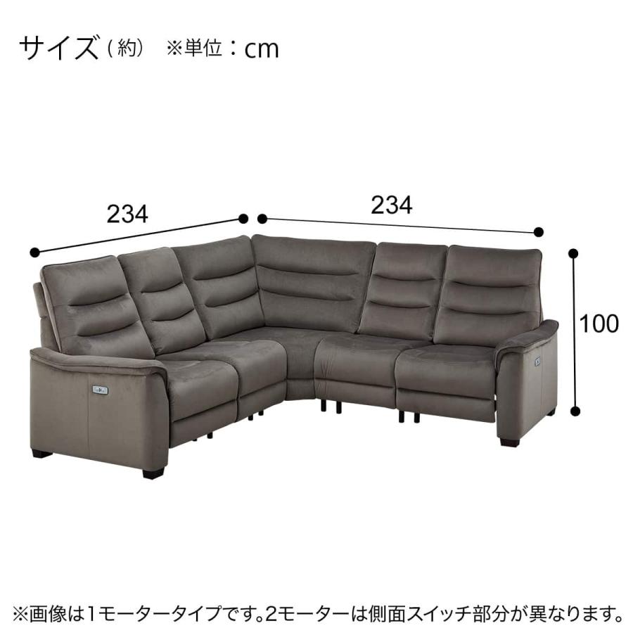 ニトリ（NITORI） 【2モーター】電動リクライニングコーナーソファ5点