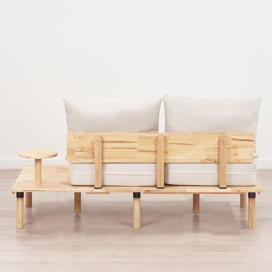 ニトリナチュラル木目2人用 美品 ニトリ（NITORI） 【NATURAL SIGNATURE】天然木2Pスツール : ニトリ
