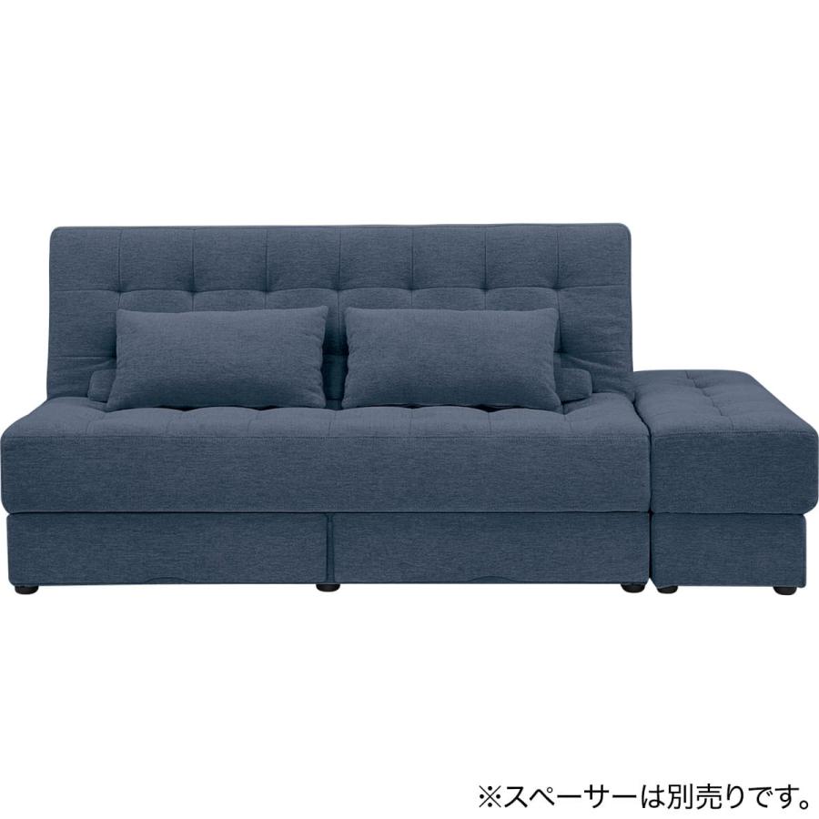 ニトリ（NITORI） ソファベッド ボルスター付き + スツールセット 布