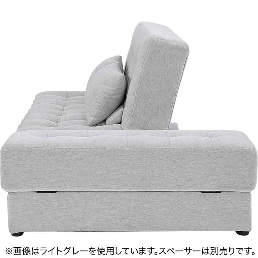 【ソファベッド】NITORIの２人用ソファ ニトリ（NITORI） ソファベッド ボルスター付き + スツールセット 布