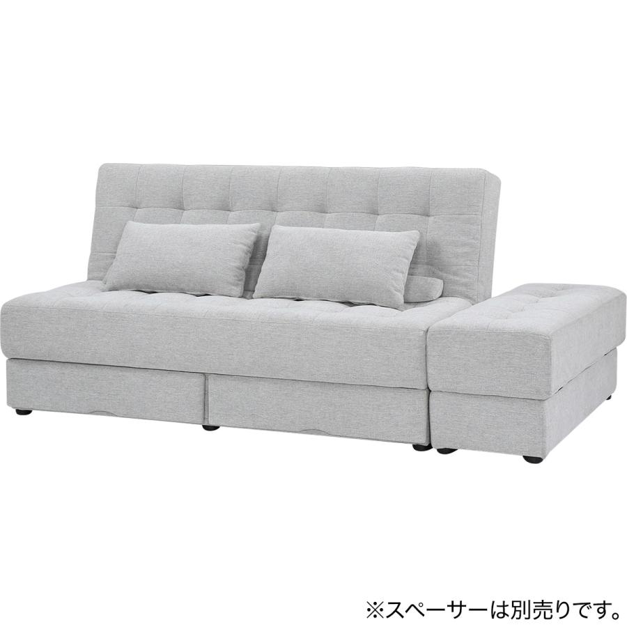 ニトリ（NITORI） ソファベッド ボルスター付き + スツールセット 布