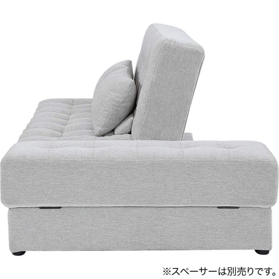 ニトリ（NITORI） ソファベッド ボルスター付き + スツールセット 布