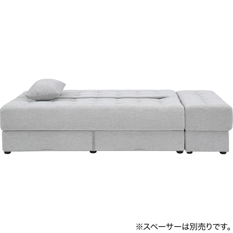 ニトリ　ソファ　ソファベッド　2個セット ニトリ（NITORI） ソファベッド ボルスター付き + スツールセット 布