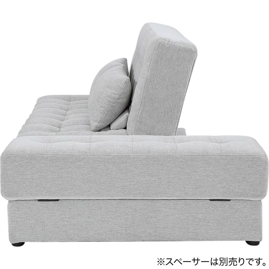 ニトリ（NITORI） ソファベッド ボルスター付き + スツールセット 布