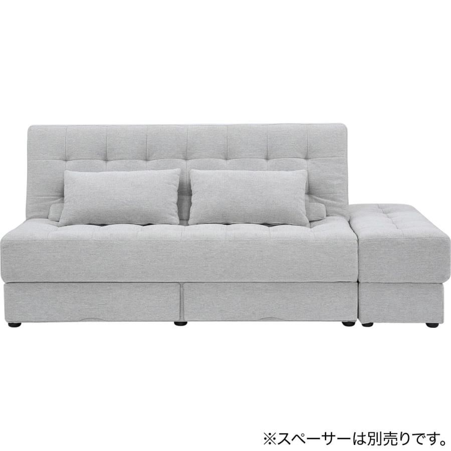 ニトリ（NITORI） ソファベッド ボルスター付き + スツールセット 布