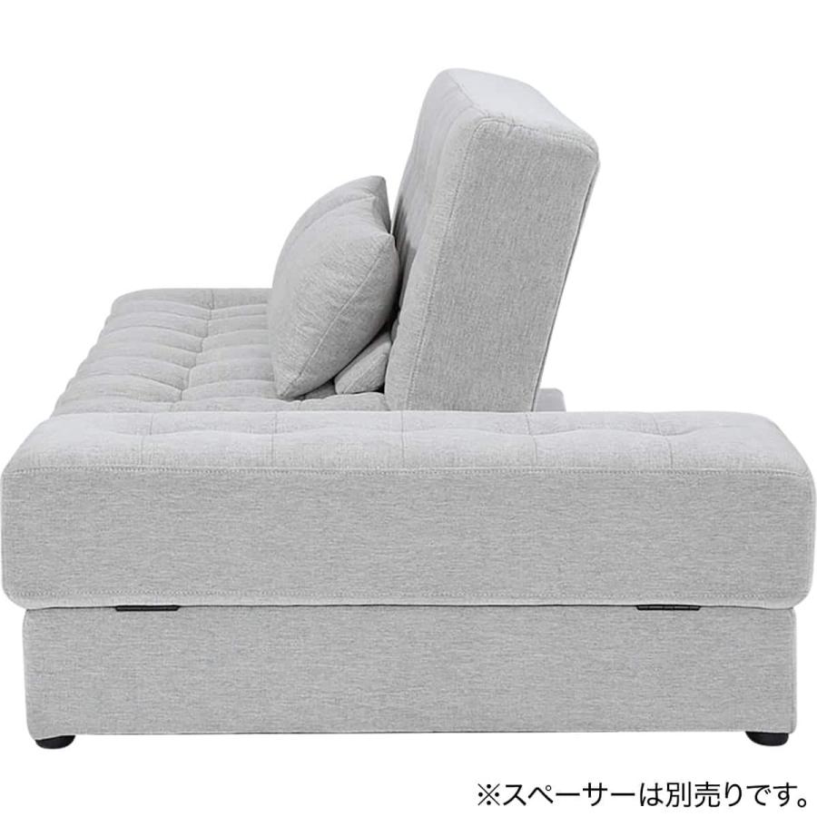 ニトリ（NITORI） ソファベッド ボルスター付き + スツールセット 布