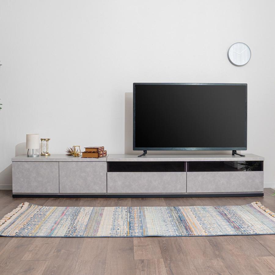 ニトリ 幅広ローボード 幅240cm(150+90セット GY) テレビ台 ニトリ 幅広ローボード 幅240cm(150+90セット GY) テレビ台