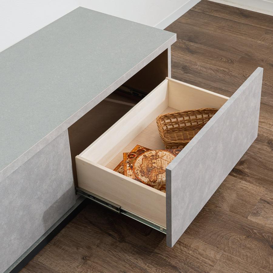 ニトリ 幅広ローボード 幅240cm（150＋90セット GY） テレビ台