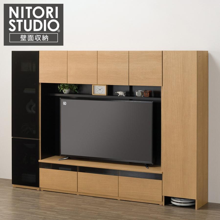 ニトリ（NITORI） ハイテレビボード3点セット(UF01 180/ガラスドア