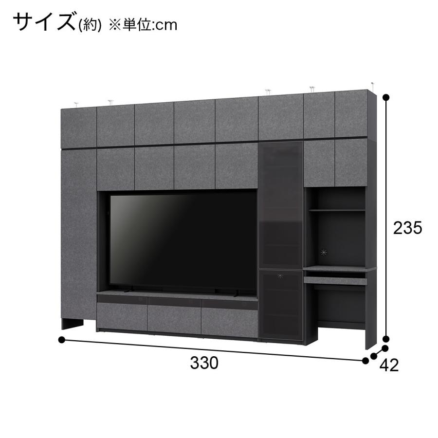 ニトリ（NITORI） 壁面収納(UF01 330セット GYBK) : ニトリ Yahoo!店