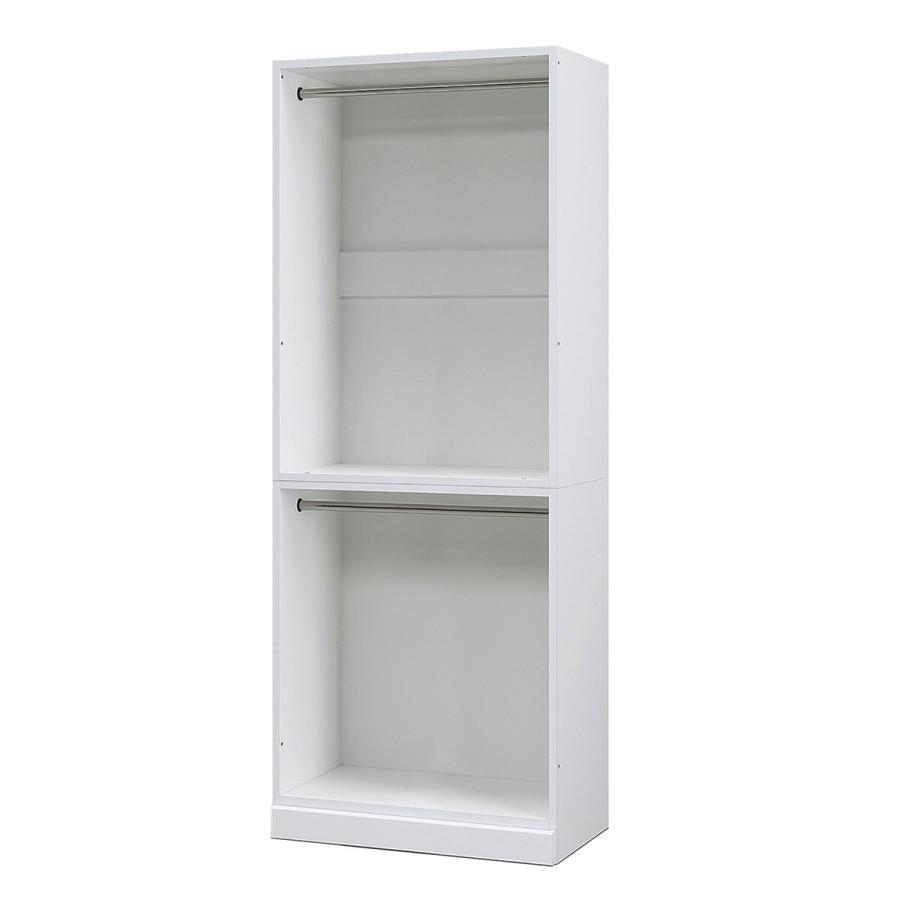 ニトリ（NITORI） 間仕切りワードローブハンガー2段 (幅77.5cm WH