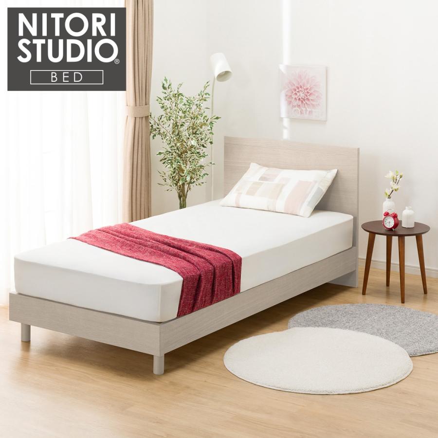 ニトリ（NITORI） シングルベッドフレーム(NS-001 LEG/LOW すのこ GY