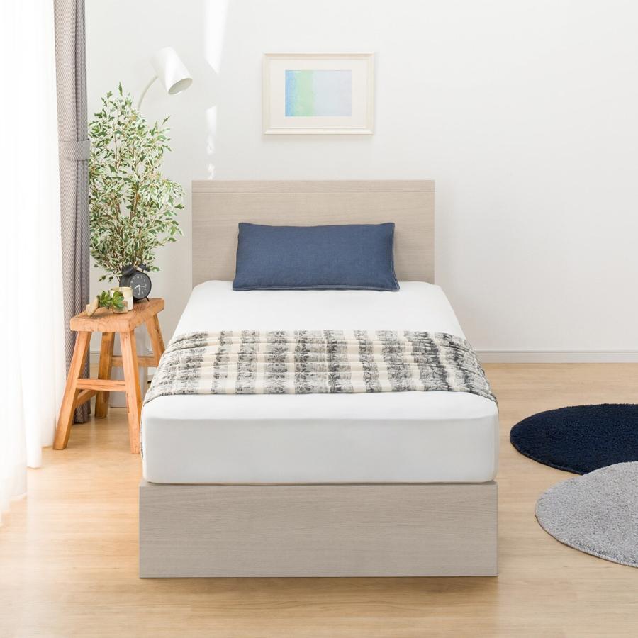 ニトリ シングル 収納付きベッドフレーム(NS-001 浅型/床板 GY