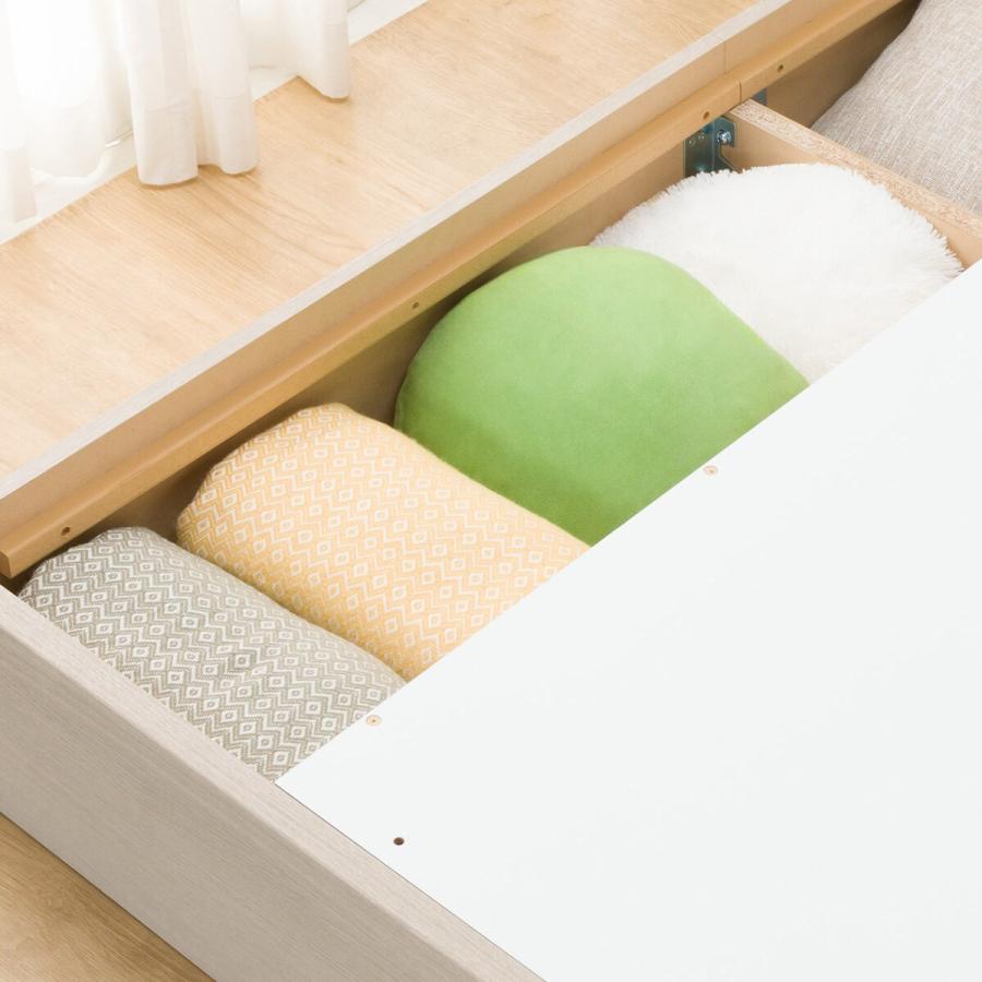 ニトリ クイーン 収納付きベッドフレーム(NS-001 浅型/床板 GY