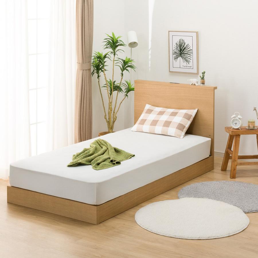 ニトリ シングル ミニ棚付きベッドフレーム(NS-002 LEG/LOW 床板