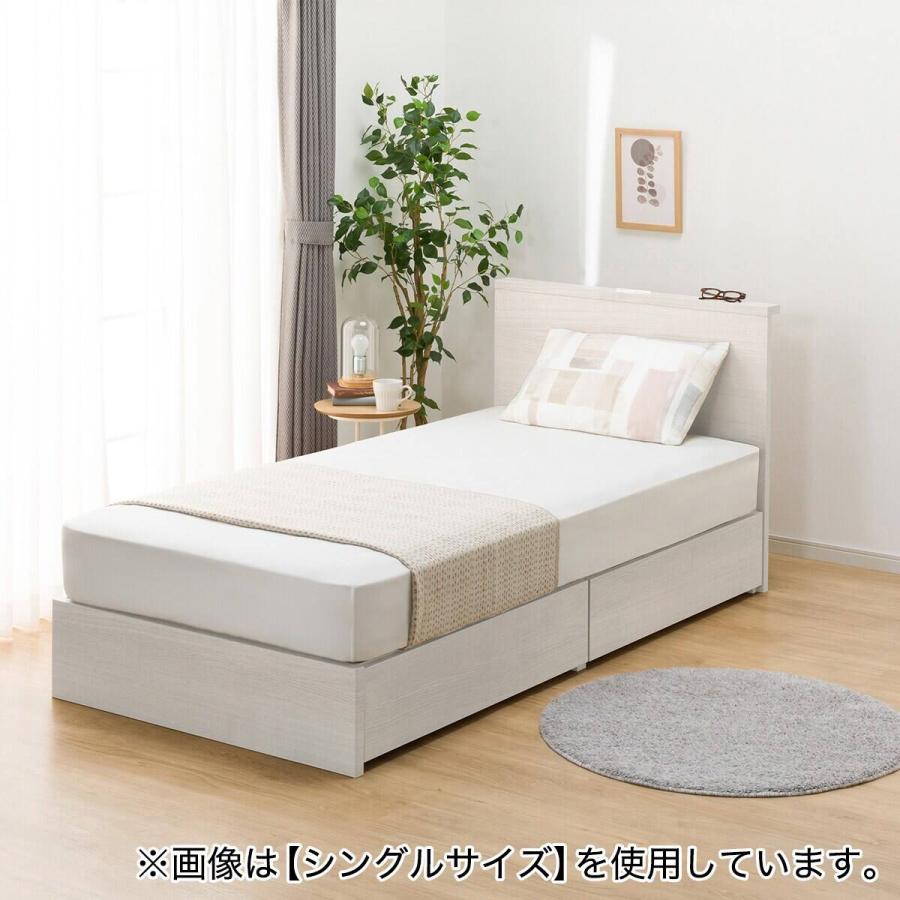 ニトリ（NITORI） 収納付きベッドフレーム クイーン 棚付きタイプ (NS