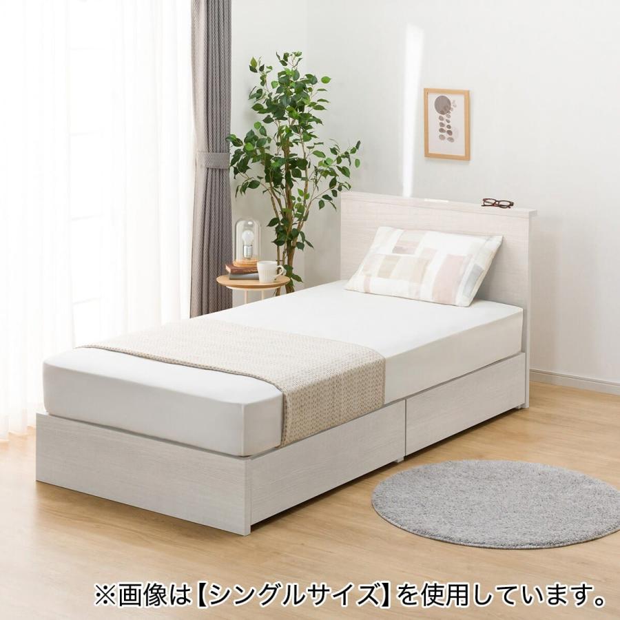 ニトリ（NITORI） 収納付きベッドフレーム クイーン 棚付きタイプ (NS