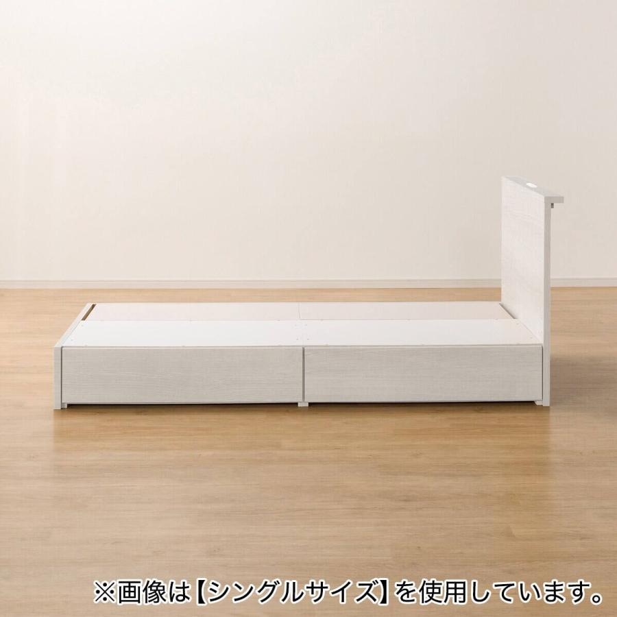 ニトリ（NITORI） 収納付きベッドフレーム クイーン 棚付きタイプ (NS