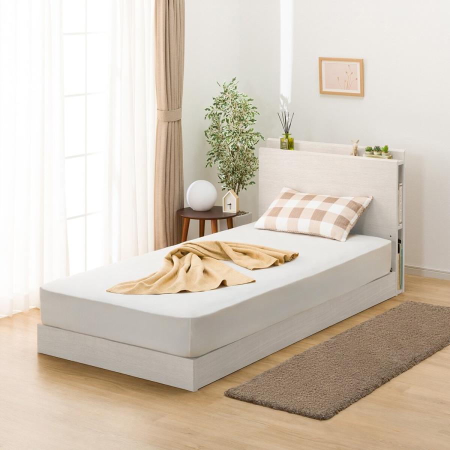 ニトリ（NITORI） シングル 棚・サイド収納付きベッドフレーム(NS-003