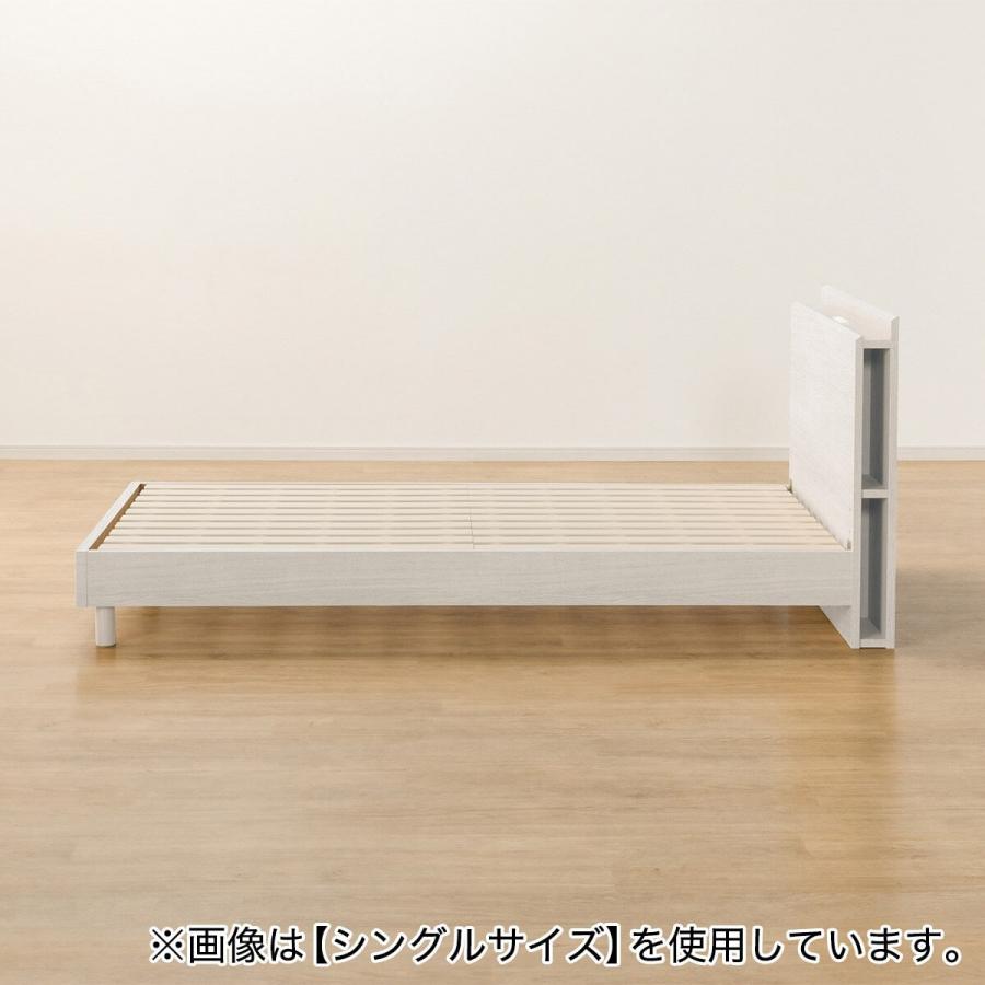 ニトリ（NITORI） ベッドフレーム セミダブル 棚・サイド収納付き