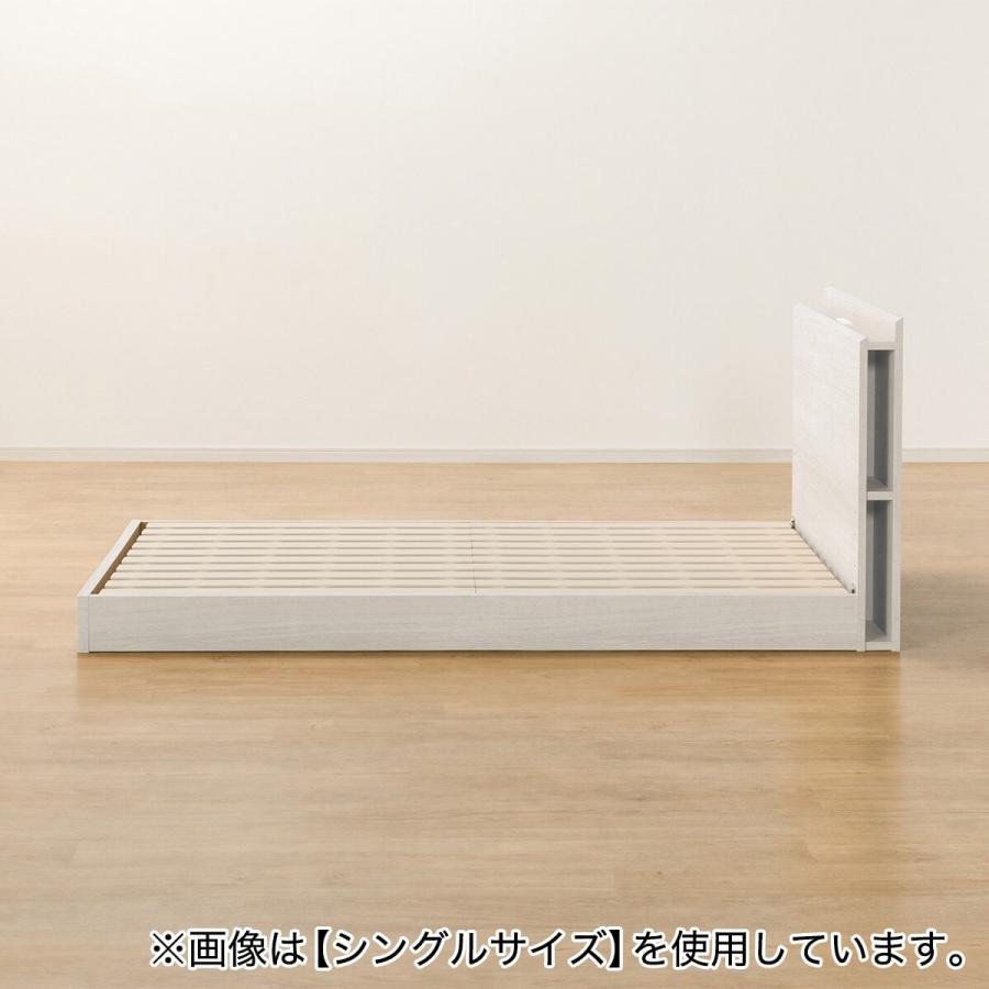 ニトリ（NITORI） ベッドフレーム セミダブル 棚・サイド収納付き