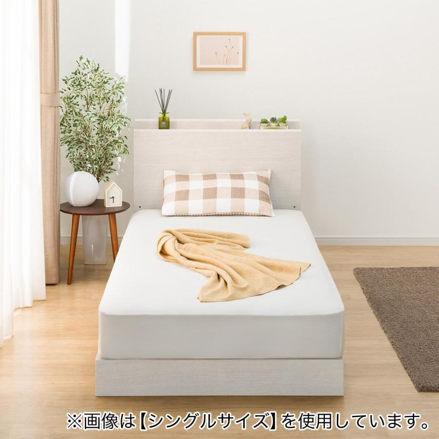 ニトリ（NITORI） ベッドフレーム セミダブル 棚・サイド収納付き