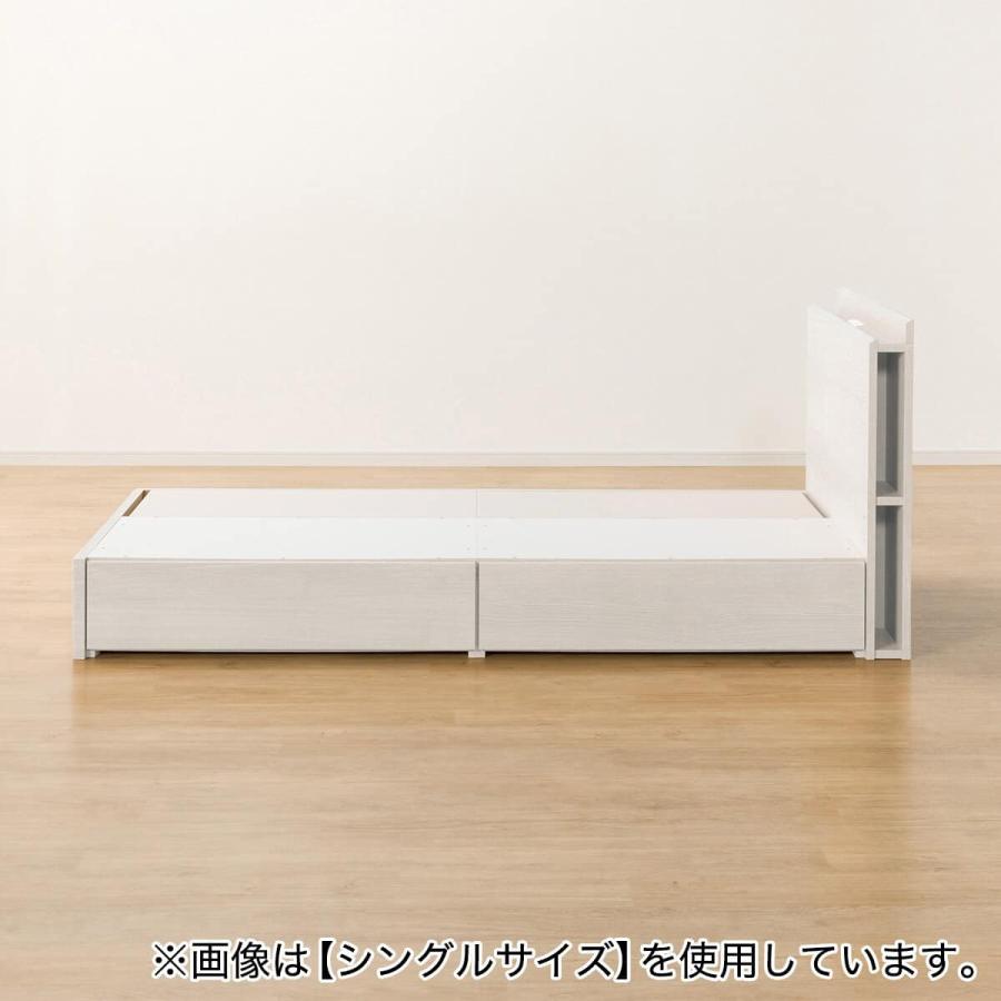 ニトリ クイーンサイズ ベッドフレーム 収納付き ホワイト ニトリ（NITORI） 収納付きベッドフレーム クイーン 棚・サイド収納