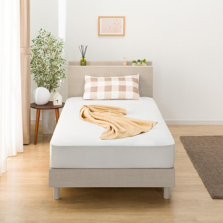 ニトリ（NITORI） シングル 棚・サイド収納付きベッドフレーム(NS-003