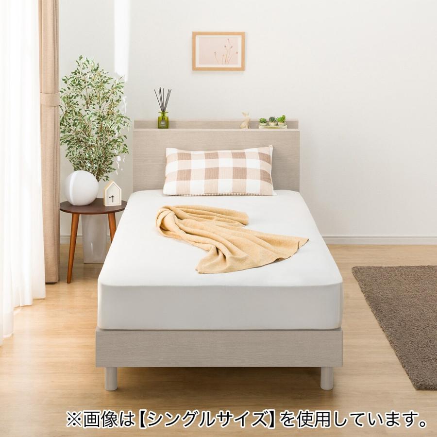 ニトリ（NITORI） セミダブル 棚・サイド収納付きベッドフレーム(NS