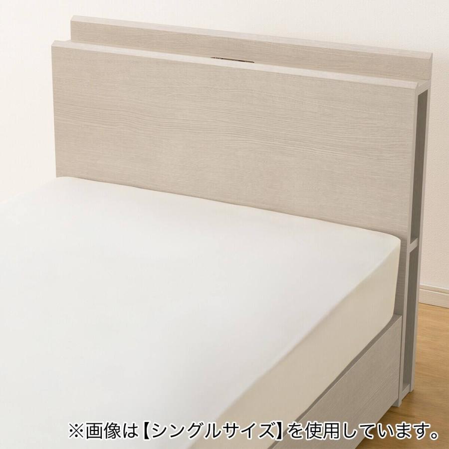 ニトリ（NITORI） 収納付きベッドフレーム セミダブル 棚・サイド収納