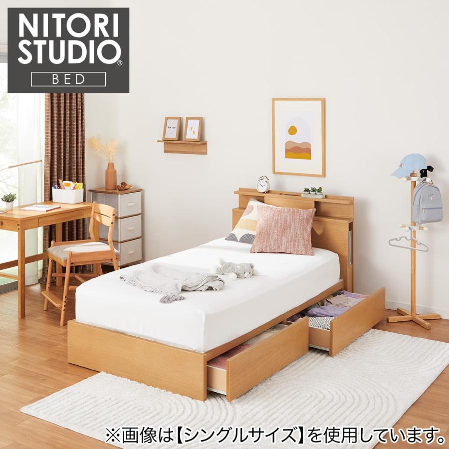 引き出し付きセミダブルベッドニトリ ニトリ（NITORI） 収納付きベッドフレーム セミダブル 棚・サイド収納