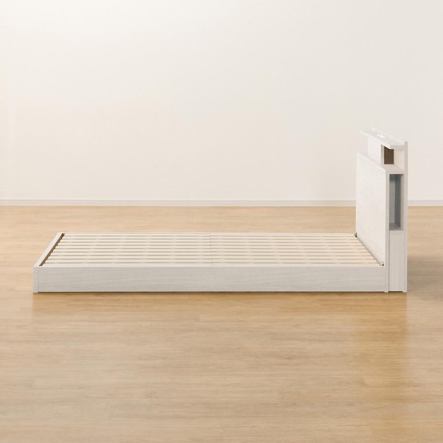 ニトリ（NITORI） シングル 棚・照明・サイド収納付きベッドフレーム