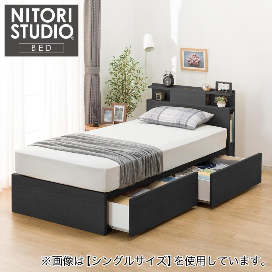 ニトリ セミダブル 棚・照明・サイド収納付きベッドフレーム(NS ニトリ セミダブル 棚・照明・サイド収納付きベッドフレーム(NS