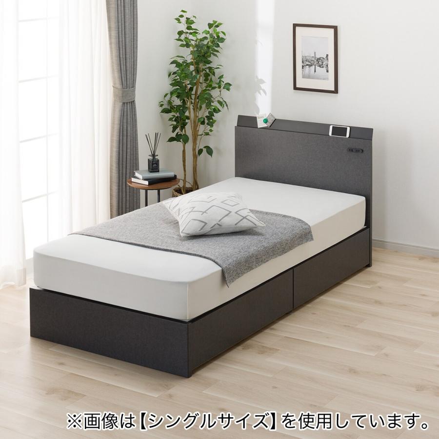 ニトリ ベッド クイーン棚・収納付きベッドフレーム(HF301 浅型
