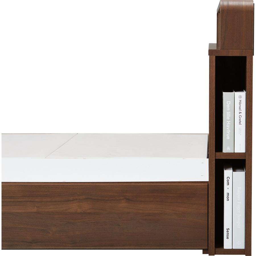 【最終セール】ニトリ　木製スノコベッド クイーンサイズ クイーン コンセント棚付きステージすのこベッド(BR) | ニトリ