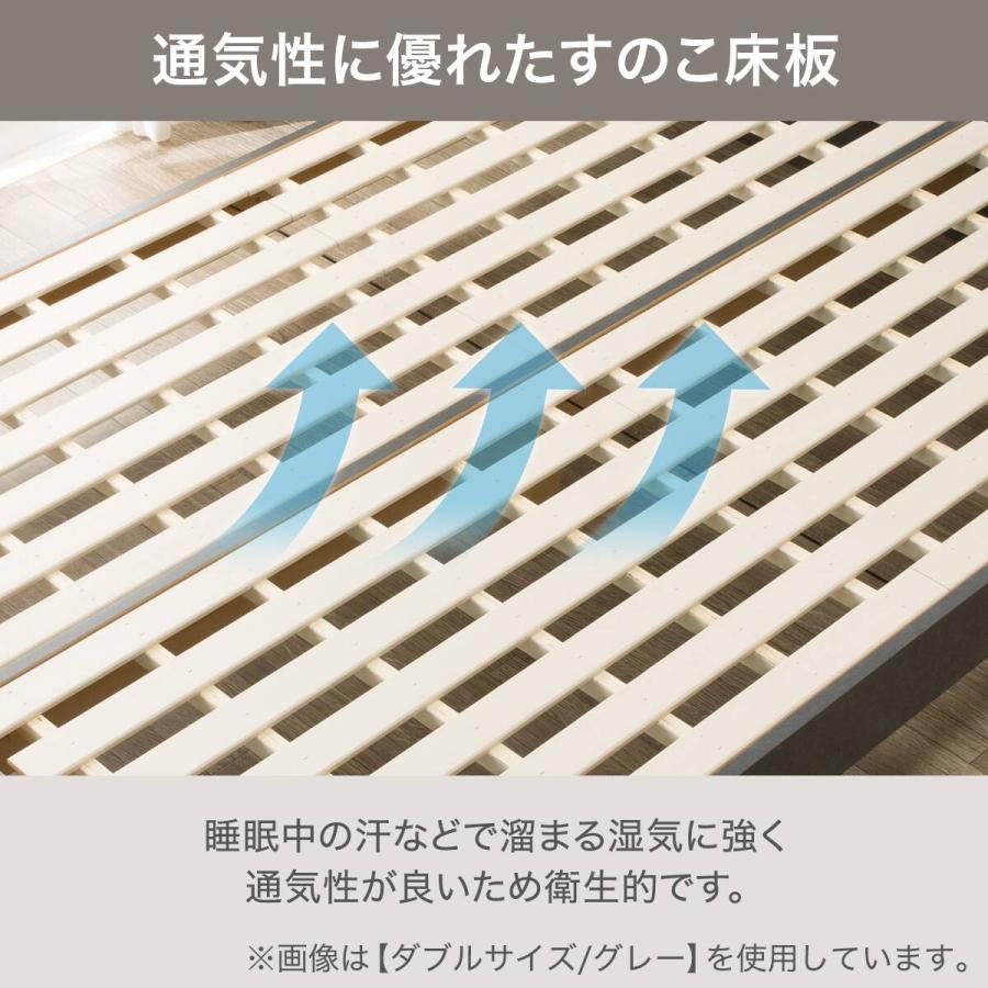 ニトリ（NITORI） ベッドフレーム ダブル 仕切り棚・サイド収納・照明