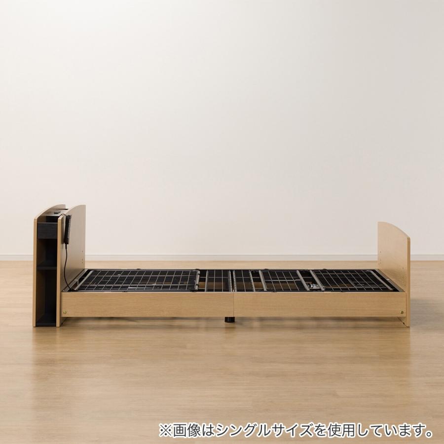 ニトリ 電動リクライニングベッド ライズ2 幅103×奥218×高75cm 2モーター マットレス付き ミドルブラウン 札幌市 清田区 平岡 ニトリ（NITORI） 電動セミダブルベッドフレーム(ライズ3 2M-C LBR