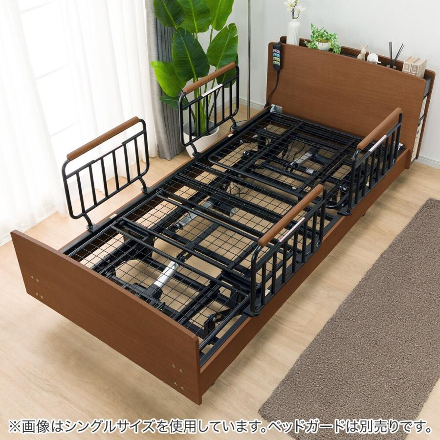 電動セミダブルベッドフレーム(ライズ3 3M-C MBR) ニトリ