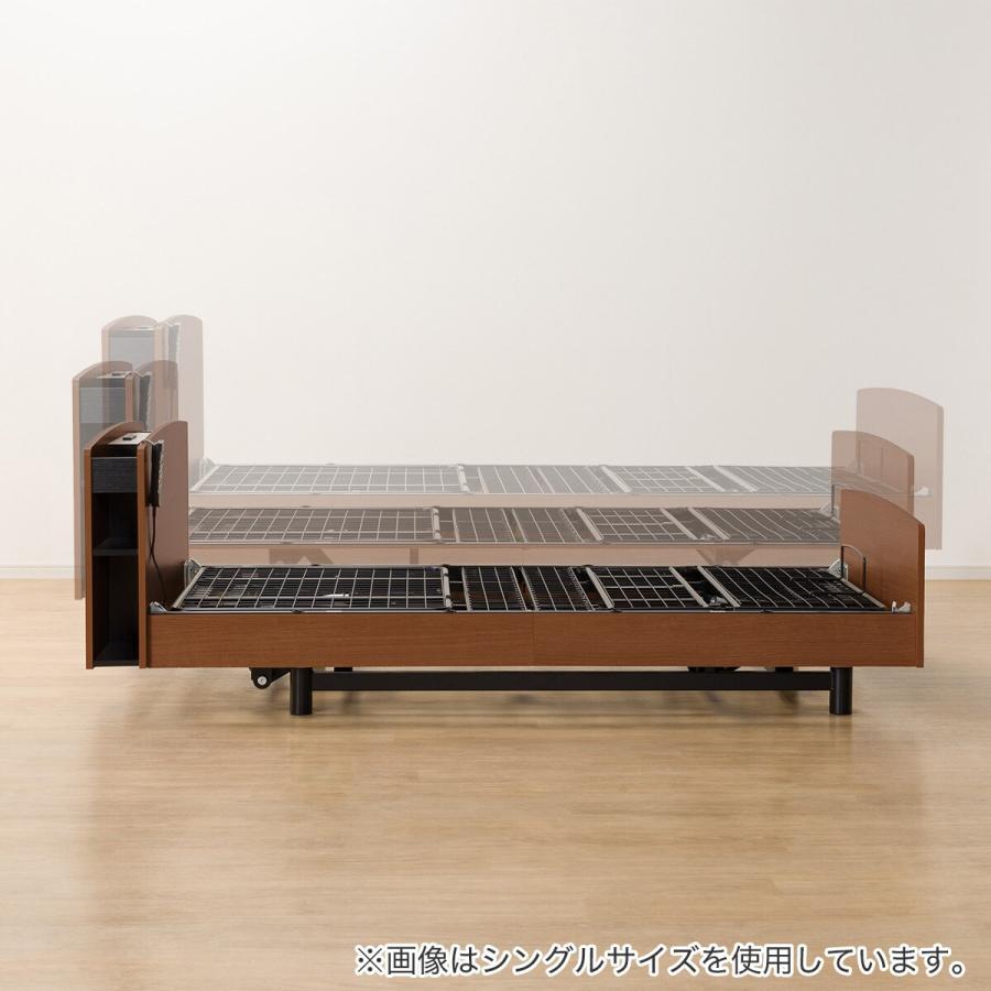 電動セミダブルベッドフレーム(ライズ3 3M-C MBR) ニトリ