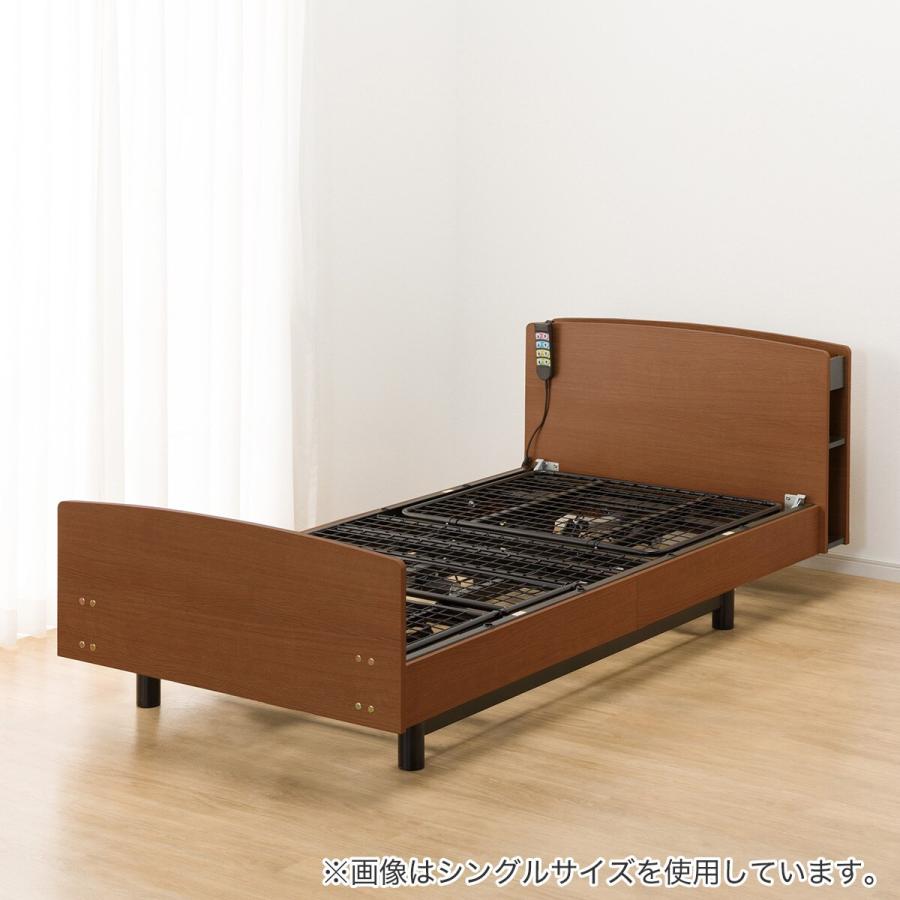 電動セミダブルベッドフレーム(ライズ3 3M-C MBR) ニトリ