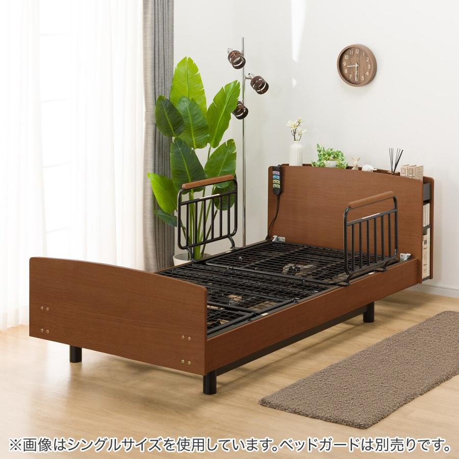 電動セミダブルベッドフレーム(ライズ3 3M-C MBR) ニトリ