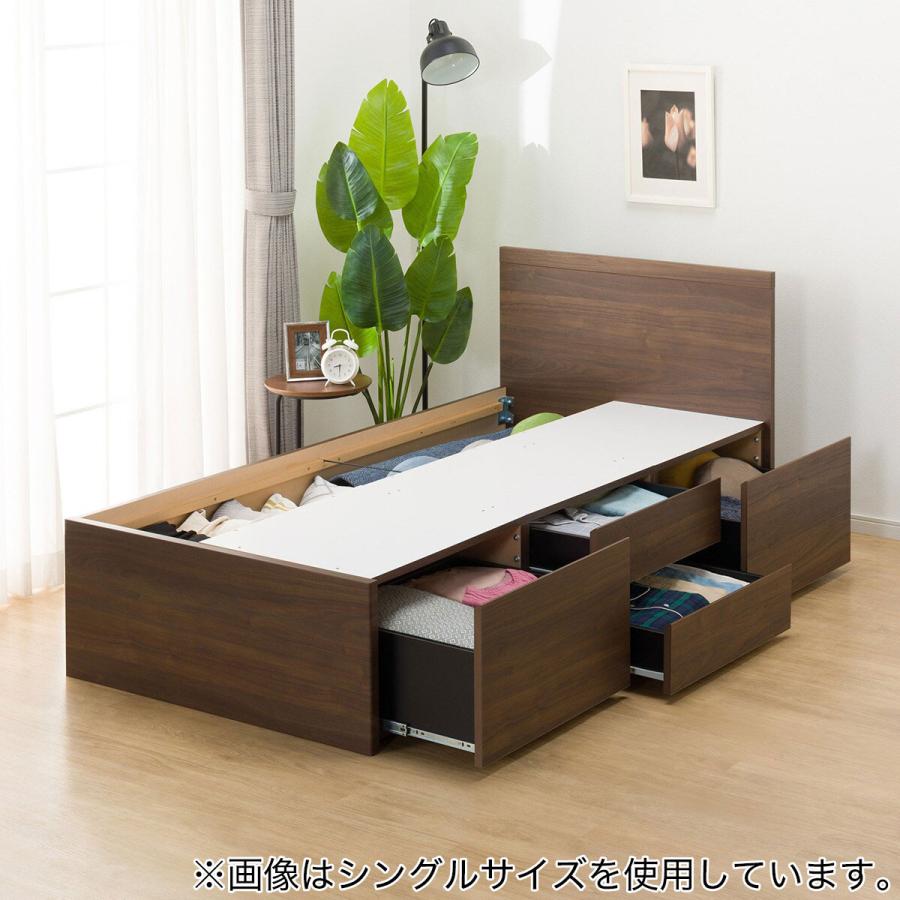 ニトリ すのこダブルフラットヘッドボードチェストベッドセット