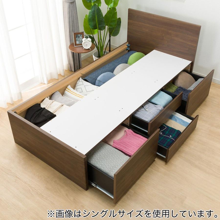 ニトリ すのこダブルフラットヘッドボードチェストベッドセット