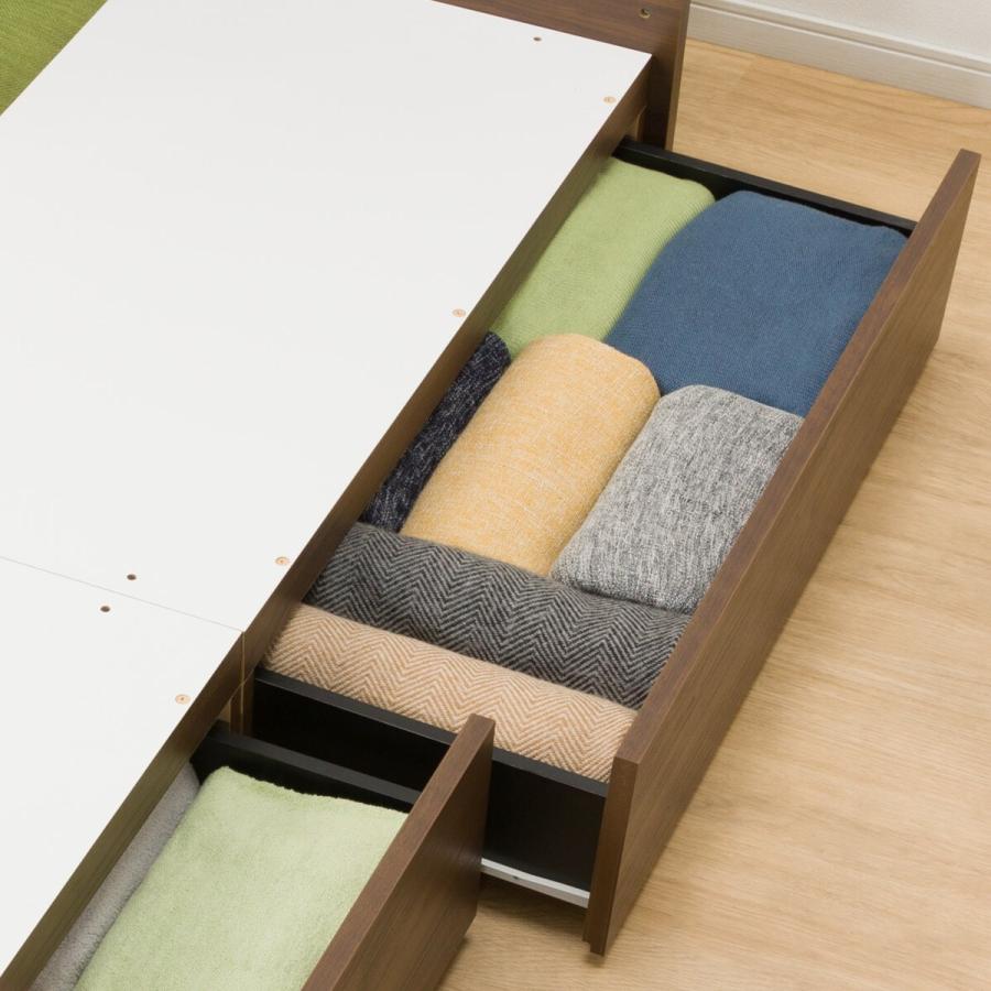 ニトリ シングル 収納付きベッドフレーム(NS-001 浅型/床板 MBR